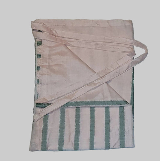 Handloom Lungi - Pink, Green & Silva